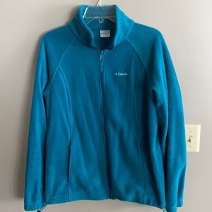 Teal Columbia Full Zip Fleece
